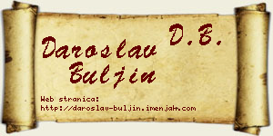 Daroslav Buljin vizit kartica